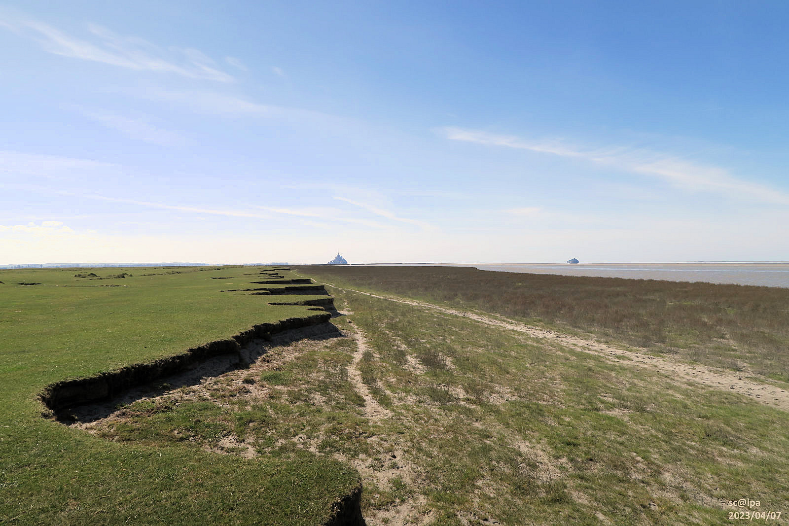 Le Mont Saint-Michel et Tombelaine depuis la roche-torin